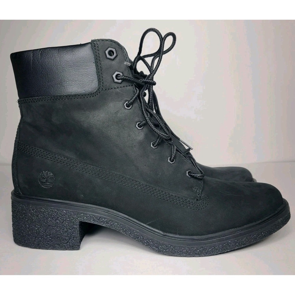 Timberland Brinda Women's Ortholite Black Leather Ankle Boots Size 8